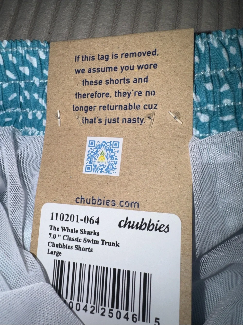 chubbies Teal & Light Blue Patterned Hybrid Shorts